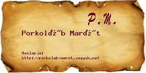 Porkoláb Marót névjegykártya